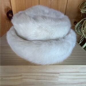 Betmar Cream Faux Fur Headband